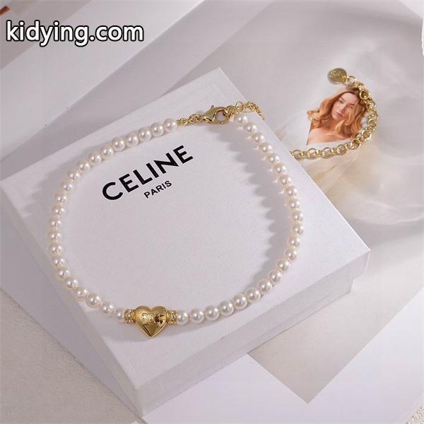 セリーヌ CELINE コピー 2025冬 ハートチャーム パールネックレス 冬コーデを格上げするデザイン-0