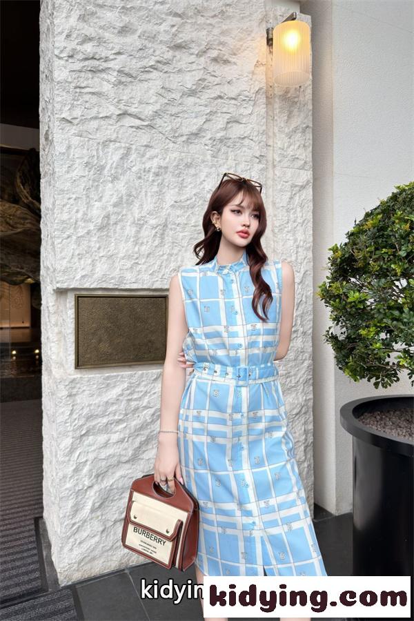2026新作 大人可愛い  チェック柄 BURBERRY バーバリー コピー ワンピース インスタ映え 注目度UP 旬アイテム-6