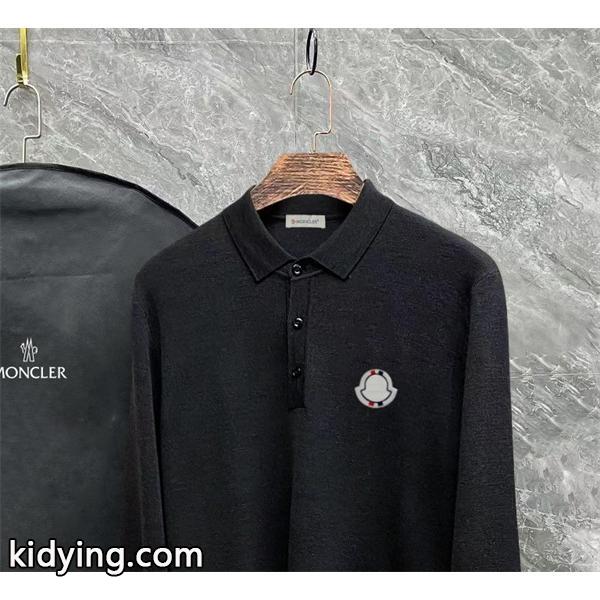 ブラック / グレー セーター POLO パターン ロゴ 2025秋冬個性 MONCLER モンクレール 高品質 コピー-4