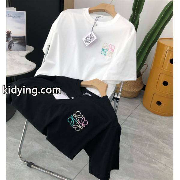 LOEWE最新おすすめ ロエベ 半袖tシャツ パウラズ イビザ ライトタイダイプリント入り 男女兼用-0