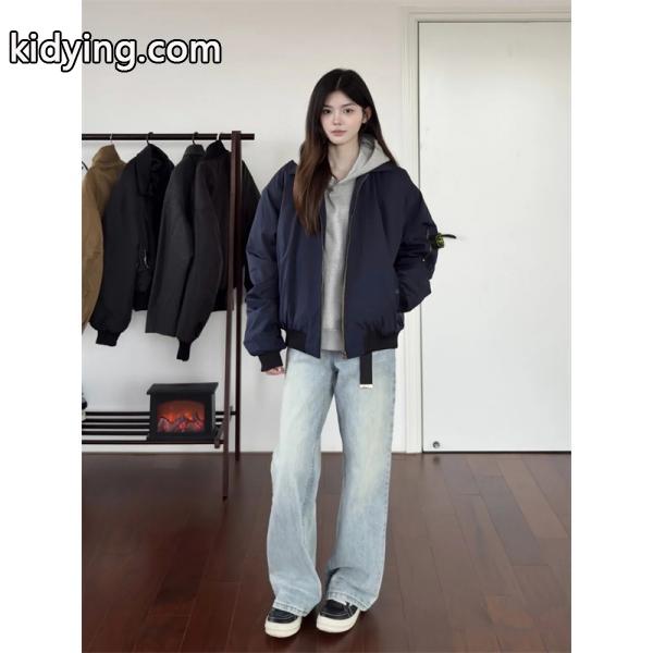 STONE ISLAND ストーンアイランド コピー ネイビー シルエット 着回し力抜群 中綿ジャケット-6