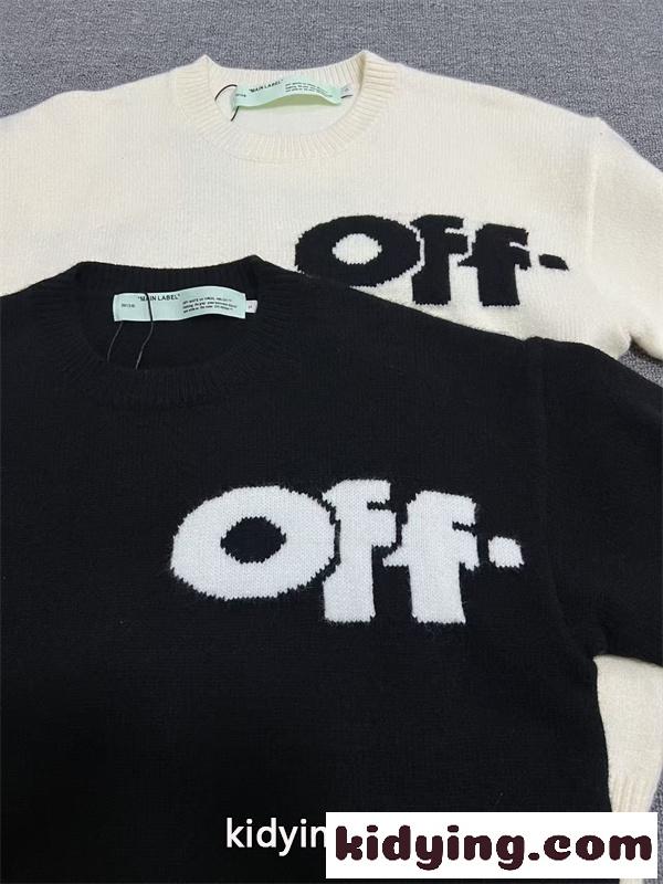 ビッグロゴ入り クルーネック仕様 大人カジュアル OFF-WHITE オフホワイト コピー セーター 注目モデル 再入荷チェック-9
