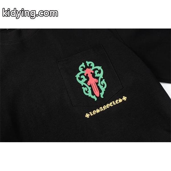 クロムハーツ スーパーコピー ボタニカルアート テイスト 長袖Tシャツ ロサンゼルスロゴデザイン CHROME HEARTS-1