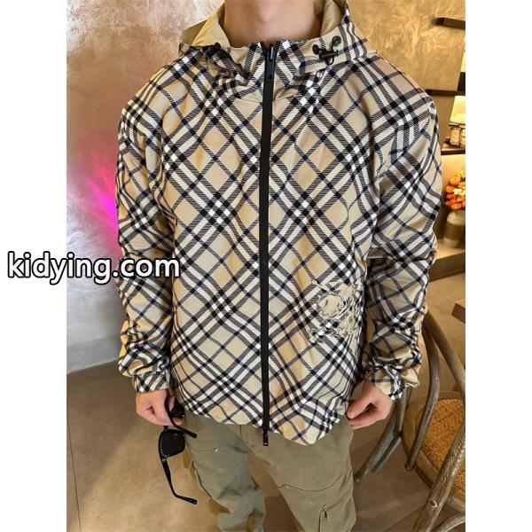 バーバリー コピー BURBERRY 期間限定!2025秋冬注目 カーキ 防風フードジャケット-3