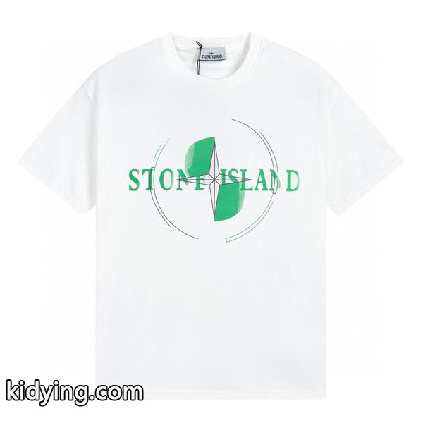追跡あり☆入手困難!!ストーンアイランド コピー Tシャツ ブラック グラフィックプリント 赤白デザイン メンズ ファッションSTONE ISLANDスーパーコピーブランド激安通販 専門店-0