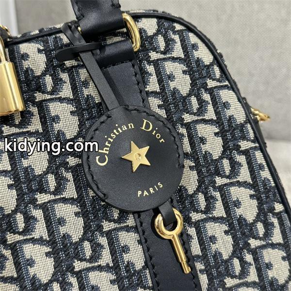 2025秋冬 ブルーグレー 人気急増 上質 収納便利 ミニボストンバッグ Dior ディオール 偽物-3