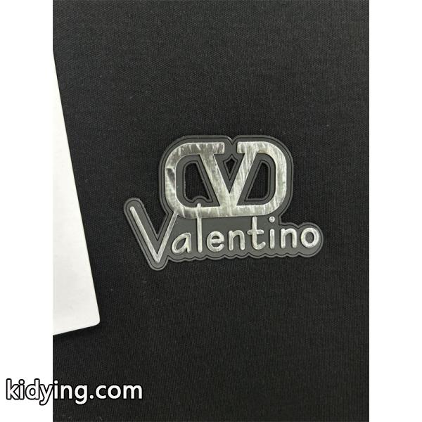 ヴァレンティーノ Valentino 偽物 2025秋冬必須 トレンド ホワイト × ブラック 2 色 V ロゴ 長袖 T シャツ-5