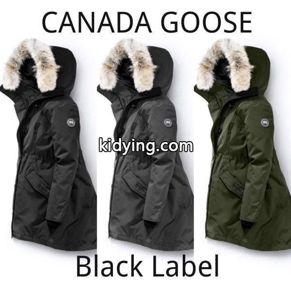 CANADA GOOSE カナダグース ROSSCLAIR PARKA Blacklabel ロスクレアパーカ ブラックレーベル BLACK/ADMIRAL BLUE レディース-0