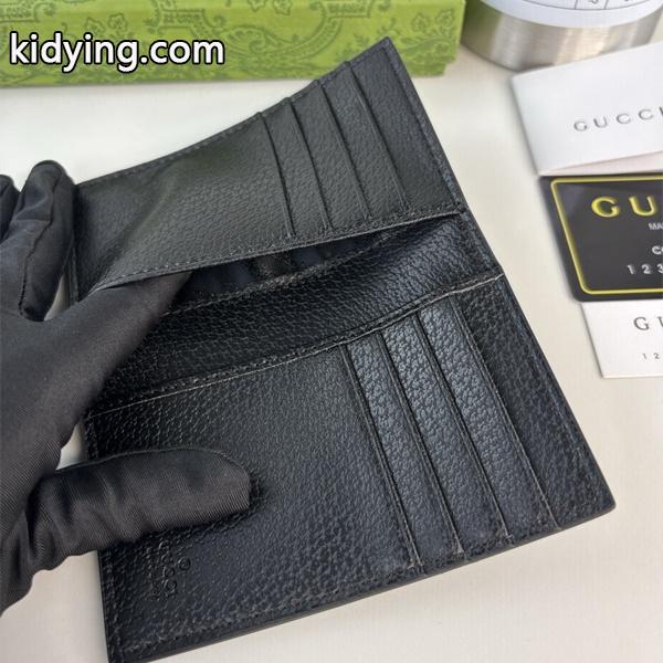 GUCCI 偽物 カードホルダー GGキャンバス シルバーエンブレム ブラックレザー コンパクト グッチ-1