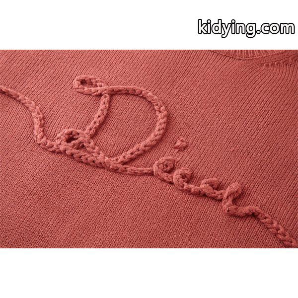 高見え クルーネック DIOR ディオール コピー ニット ピンク 2025秋冬 柔和-4