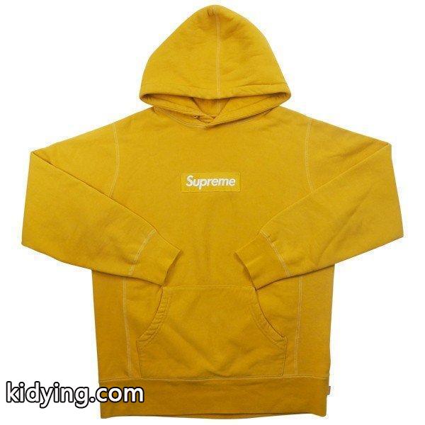シュプリーム SUPREME Box Logo Pullover BOXロゴパーカー マスタード 良い 通販-0