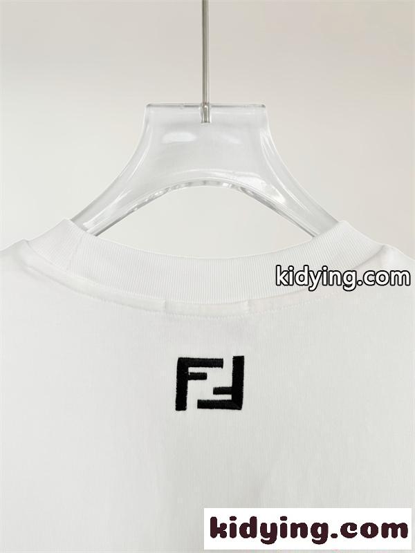 FENDI コピー フェンディ 半袖Tシャツ プリント クルーネック ベーシック人気モデル-8