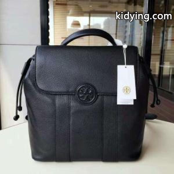 上品トリーバーチバッグリュック TORY BURCH リュックサックバッグレザーブラック通学ショッピング-0