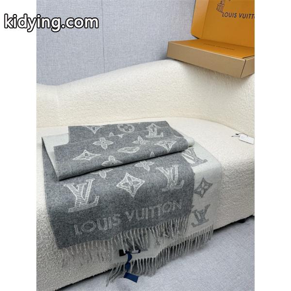 上品モノグラム LOUIS VUITTON ルイヴィトン コピー 大判ストール グレー配色 防寒対策-6