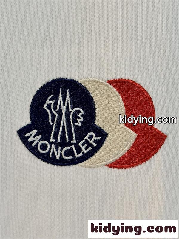 刺繍ロゴ モンクレール コピー コットン MONCLER 半袖Tシャツ 上質素材 シンプル 無地調 ルーズフィット メンズ レディース-3