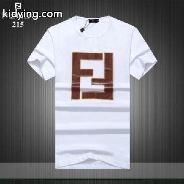 T-SHIRTBlack cotton T-shirtFAF532A78MF0GMEフェンディ コピーストリート上質定番Tシャツホワイトネイビーブラック-1