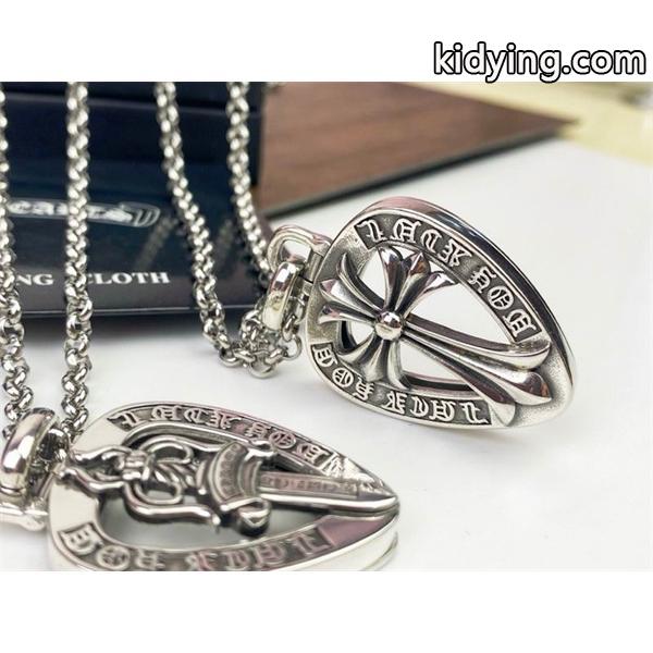 クロムハーツ コピー 精緻 高級 ネックレス クロスドッグタグ ペンダント CHROME HEARTS-2
