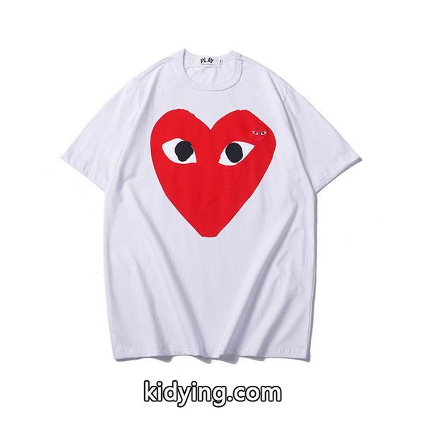 COMME des GARCONS コムデギャルソン 半袖tシャツシンプルなファションデザイン-0