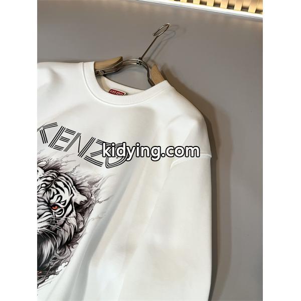 ブラック 白虎プリント ケンゾー パーカー KENZO スーパーコピー 2025秋冬コーデ 期間限定 万能 保温効果-4