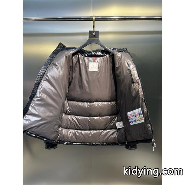 ブラック光沢ダウン 円形ロゴ 秋冬強保温 モンクレール MONCLER スーパーコピージャケット 定番-3