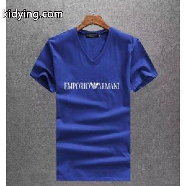 超激得大人気シンプルTシャツ半袖大人アルマーニ コピーARMANIチュニックカジュアルブラックホワイトブルー-2