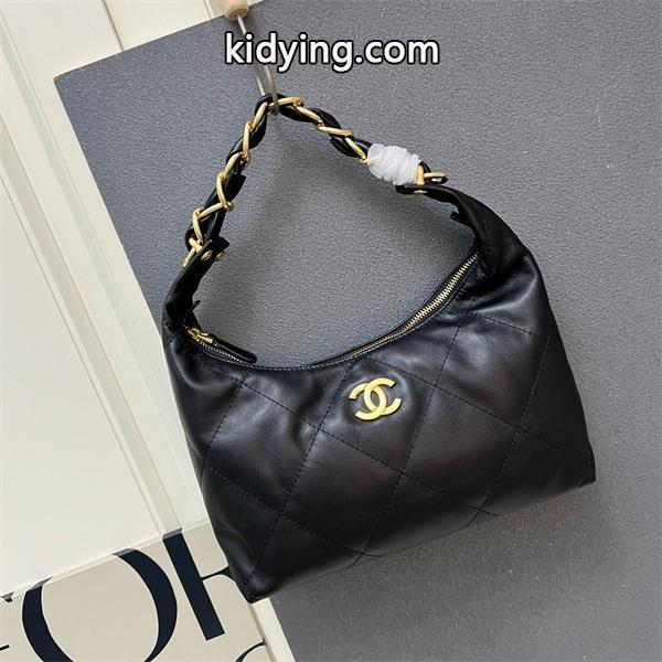 ブラックレザー 編み込みチェーン シャネル ハンドバッグ スーパーコピー レディース エレガント CHANEL-0