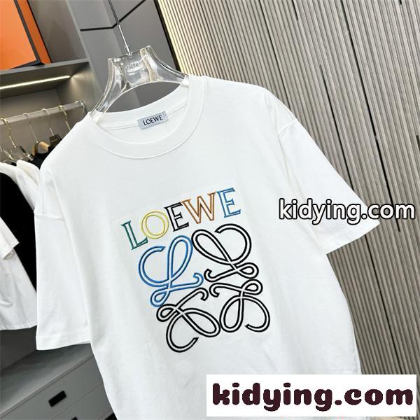 刺繍 半袖Tシャツ メンズ LOEWE 高級感 デザイン性 上品カジュアル ロエベ スーパーコピー-2