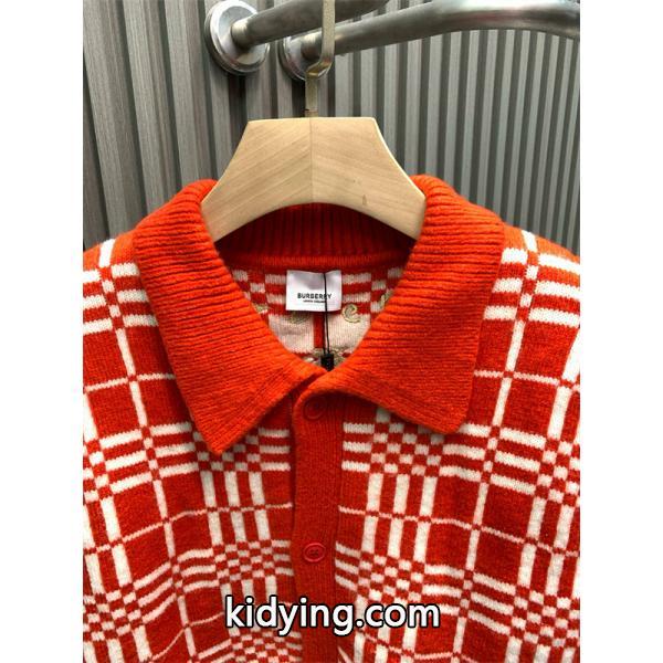 存在感抜群 秋冬華やか レッド チェック BURBERRY バーバリー コピー ニット カーディガン-3