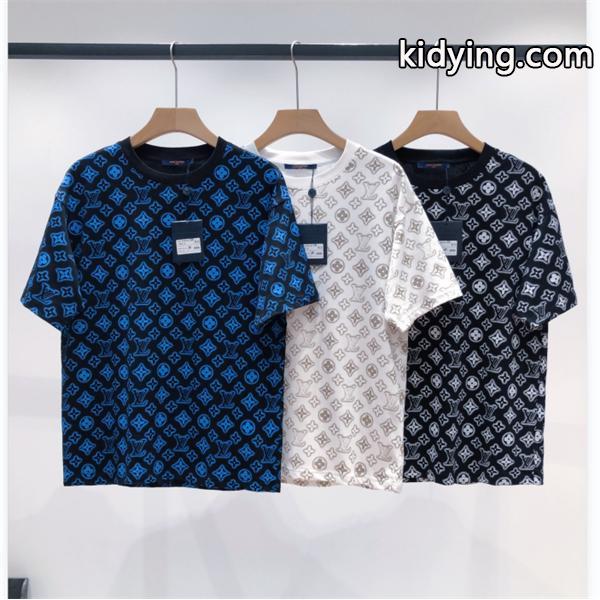 超激得100%新品英字プリントtシャツブラックホワイトかっこいい着心地高品質LOUIS VUITTONヴィトン 激安 通販-0