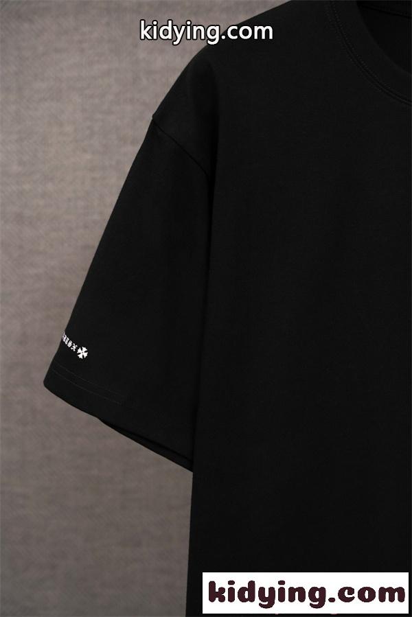 半袖Tシャツ メンズ CHROME HEARTS シンプルロゴ クロムハーツ 偽物 無地系 ストリート 着回し万能-4
