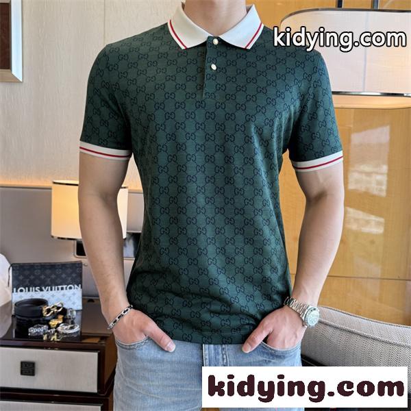 GUCCI激安♥2026ss春夏新作poloグッチポロシャツコピーエメラルドグリーン上品-0