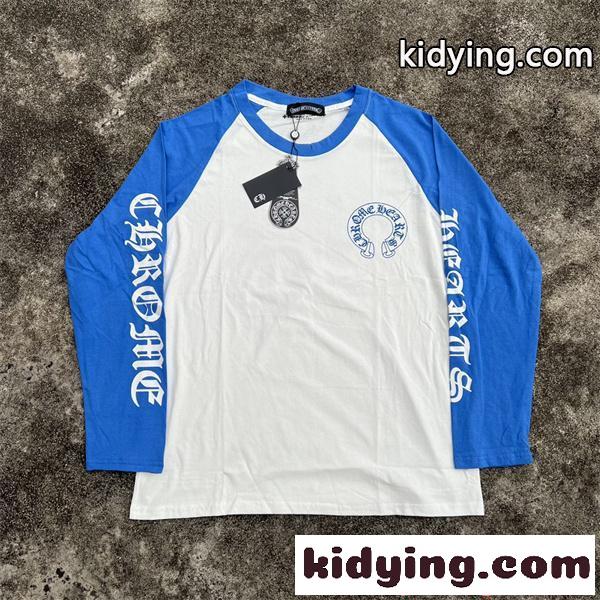 CHROME HEARTS クロムハーツ コピー 長袖Tシャツ 春秋 ラグラン 配色アクセント 軽快 ストリート-0