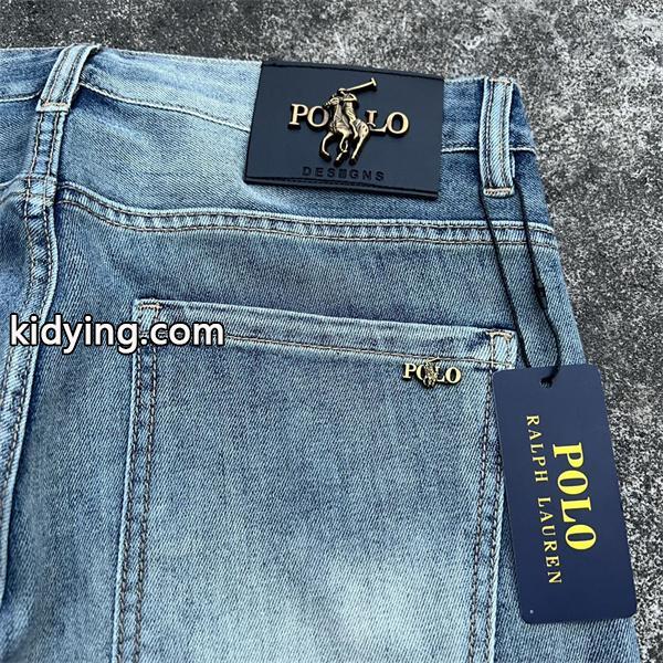 POLO Ralph Lauren コピー 激安 ラルフローレン デニムパンツ メンズ レディース兼用 ライトブルー ストレート ジーンズ ヴィンテージ ウォッシュ加工 カジュアル-4