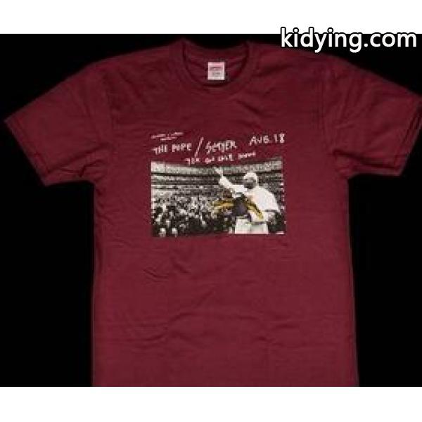 シンプルなデザイン シュプリーム お肌に優しいTシャツ バーガンディ_半袖Tシャツ_メンズファッション_スーパーコピーブランド激安通販 専門店-0