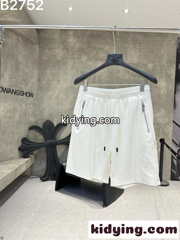 機能系 CHROME HEARTS ジップポケット クロムハーツ コピー ハーフパンツ ブラック ストレッチ 快適-1