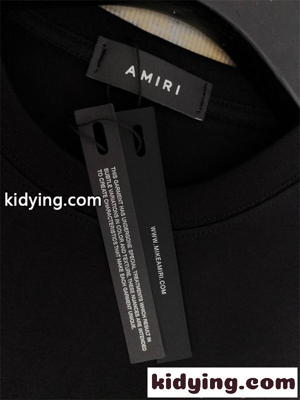 アミリ コピー AMIRI ミニマル ポイント刺繍 半袖Tシャツ メンズ レディース兼用 シンプル 上質-8