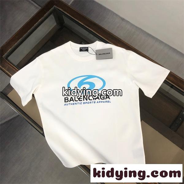 半袖Tシャツ バレンシアガ コピー ロゴプリント バックプリント オーバーサイズ クルーネック メンズ レディース ユニセックス 白 黒 春夏 カジュアル ストリート デイリー Balenciaga-0