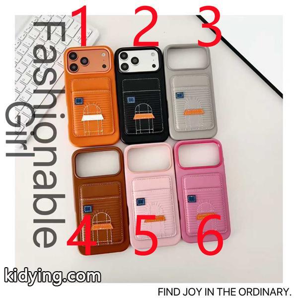 エルメス激安ハウスデザインカード収納iPhoneケースソフトレザーナッパ調仕様-0