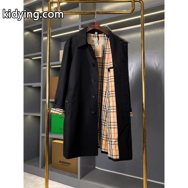 BURBERRY 激安 メンズ カムデン シングルブレスト コート ガバジン素材 英国クラシック 細身シルエット オールシーズン対応-2