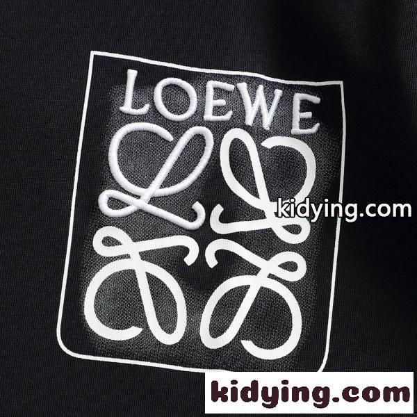 2026新作 LOEWE コピー ロエベ アナグラムロゴ 半袖Tシャツ メンズ クルーネック ブラック ミニマル カジュアル 上質感-3
