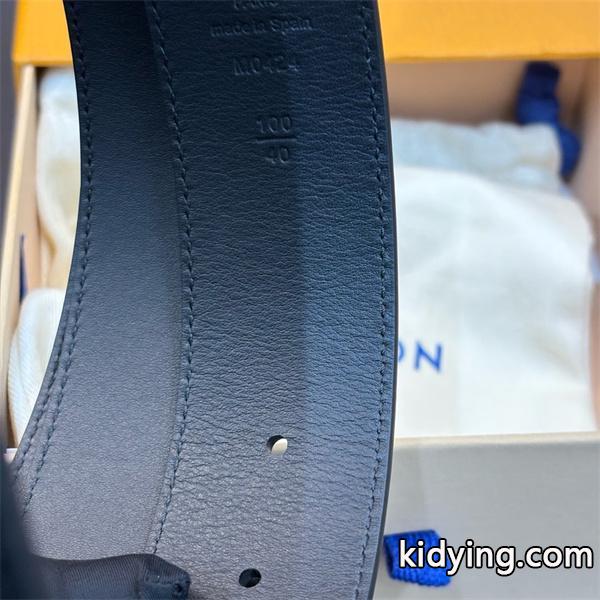 ルイヴィトン激安メンズクラシックブラックモノグラムレザーベルト新型LVバックル定番人気-4