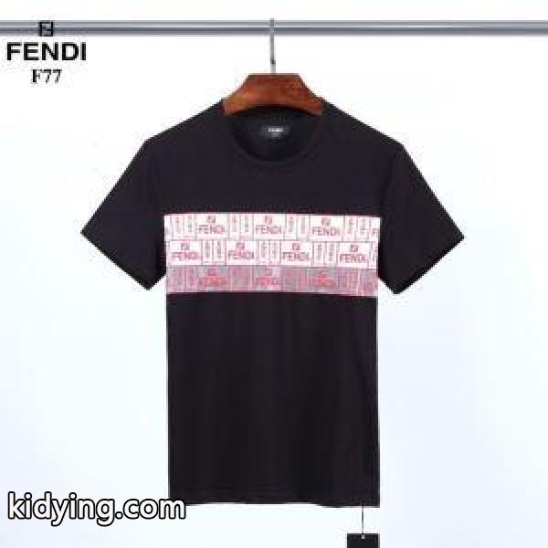 2色可選 気軽におしゃれが楽しめる 半袖Tシャツ 今年春夏も大人気 フェンディ FENDI 上品さがグッとアップ_フェンディ FENDI_ブランド コピー 激安(日本最大級)-0