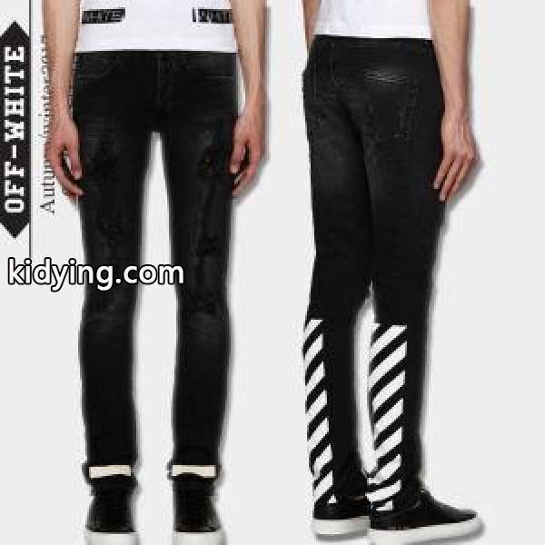 歓迎なレットショップ OFF-WHITE 2017秋冬季超人気 デニムパンツ オフホワイト 人気メンズデニム_Off-White オフホワイト_ブランド コピー 激安(日本最大級)-0