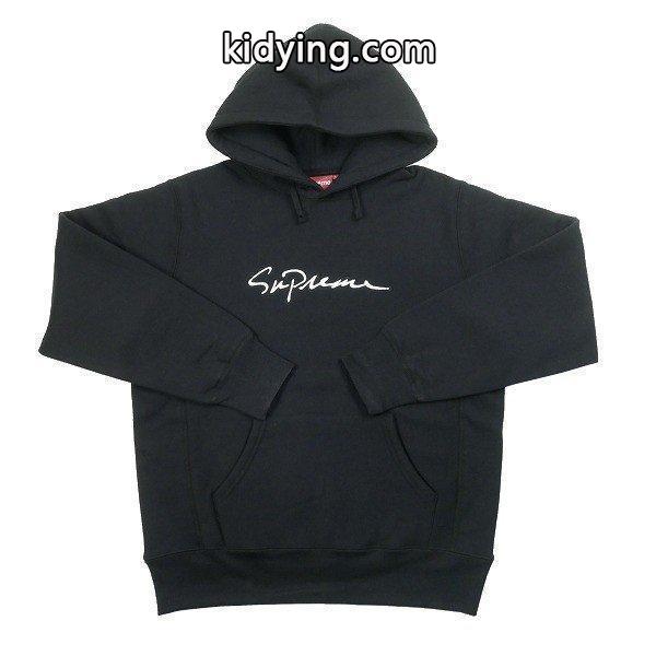 シュプリーム SUPREME 18AW Classic Script Hooded Sweatshirt パーカー 黒 新品 通販-0