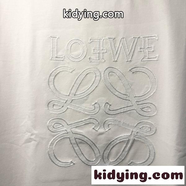 LOEWE ロエベ クラシックアナグラム 刺繍デザインTシャツ コットン半袖 ファッション 売れ筋 快適フィット-5