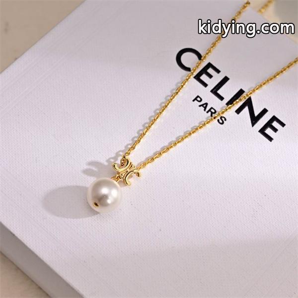 CELINE セリーヌ コピー 2025秋冬新作 トリオンフ×天然風パール エレガンスロングネックレス‘-2
