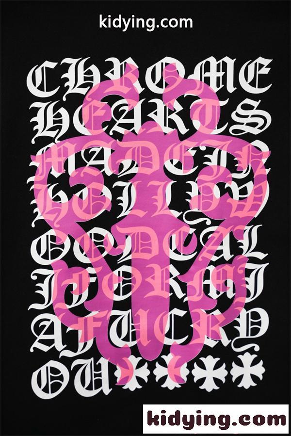 ピンククロス クロムハーツ スーパーコピー 半袖Tシャツ 胸ポケット付き ホワイト ブラック 夏 ストリート Chrome Hearts クロムハーツ-8