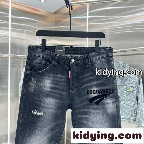 DSQUARED2 ディースクエアード コピー デニムパンツ メンズ ス ユーズド加工 テーパード 美脚-6