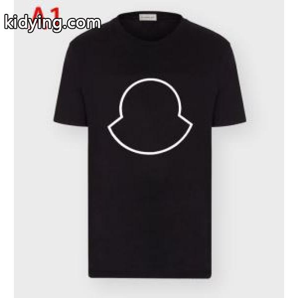 人気ランキング最高MONCLER Geniusプリント ｔシャツ モンクレール コピー メンズ 着こなしコットンウェア コーディネート 黒_半袖Tシャツ_メンズファッション_スーパーコピーブランド激安通販 専門店-0