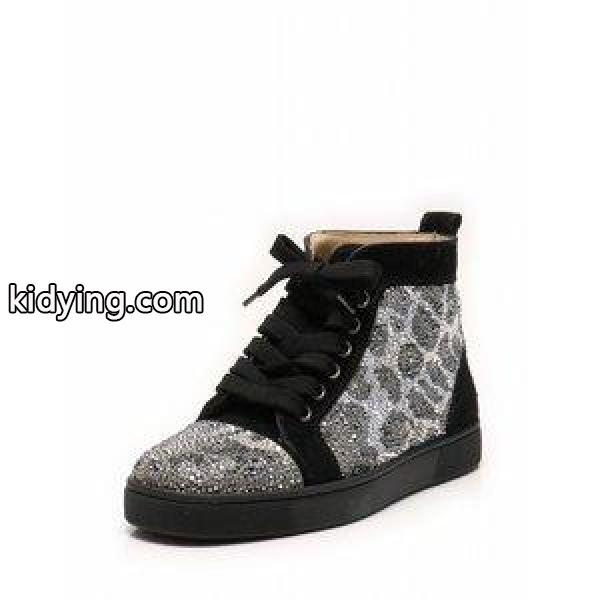 クリスチャンルブタン Christian louboutin スニーカー ハイカット 黒 グレー 22cm シューズ 35 スエード ビジュー スタッズ アニマル柄 箱付き レディース :114-201704071327:ブランド古着販売のベクトル - 通販ショッピング-0